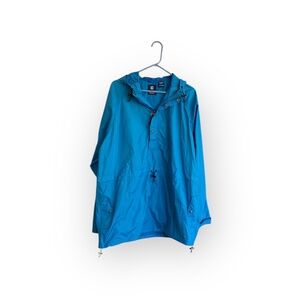 Chaps Men's XL Hoodie Pullover Windbreaker Jacket 1/4 Zip Polyester XL